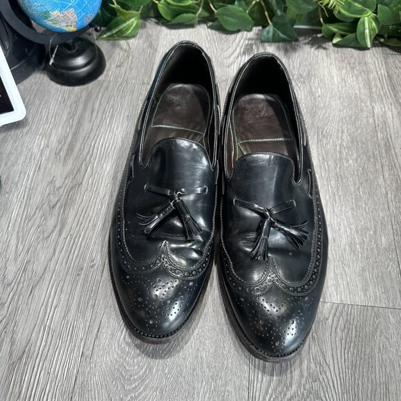 Florsheim Royal Imperial Cordovan Black Leather Tassel Wingtip Loafer 13 D main image 6